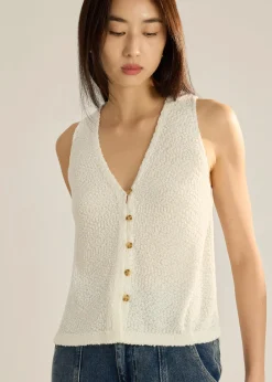Boucle Knit Vest Top