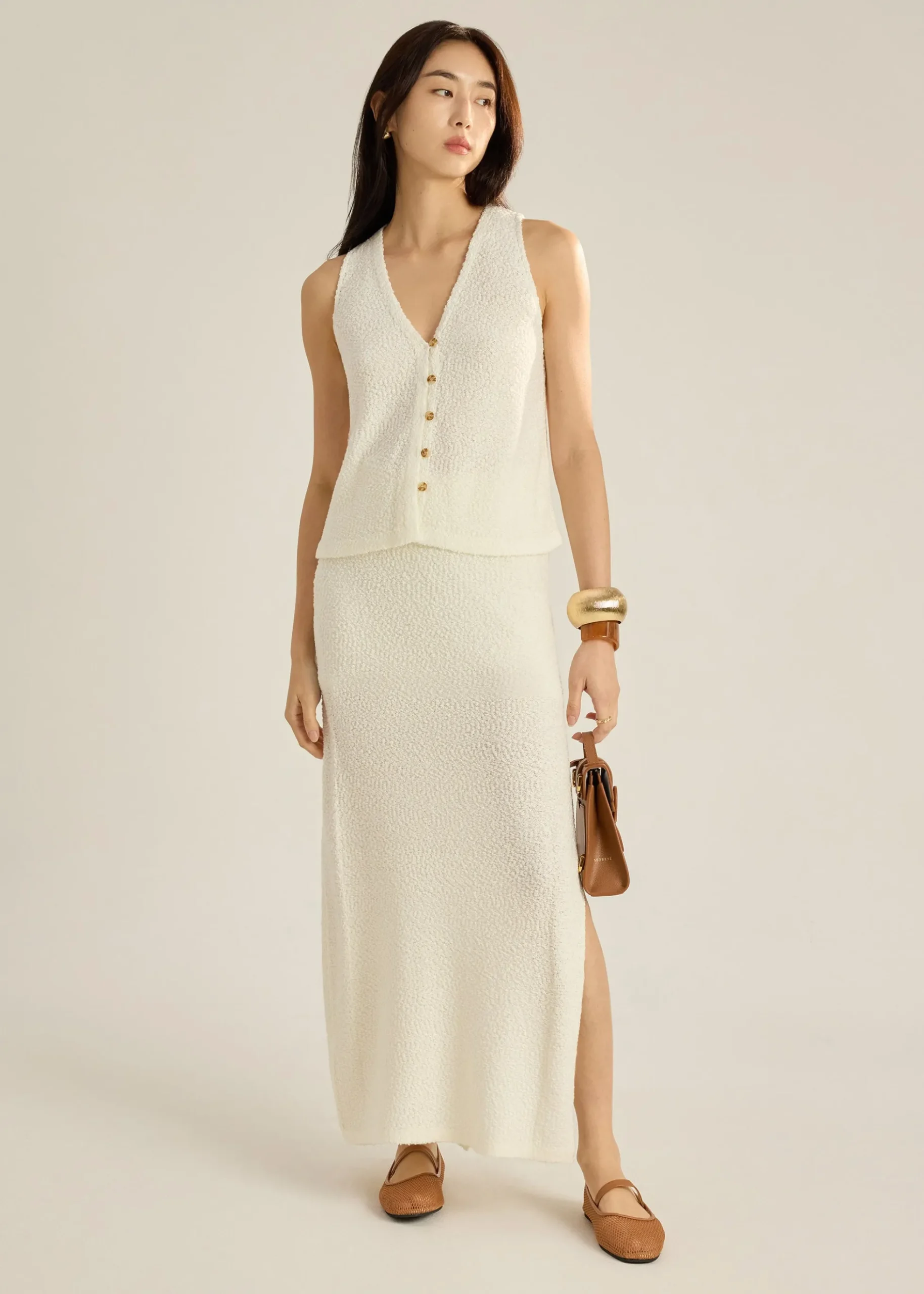 Boucle Knit Vest Top