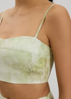 BraFree by LB Abstract Smocked Crop Top