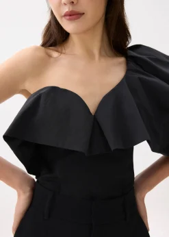 BraFree by LB Asymmetric Puff Sleeve Top