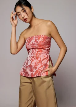 BraFree by LB Brocade Fitted Tube Top
