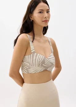 BraFree by LB Cropped Bustier Top in Kekana