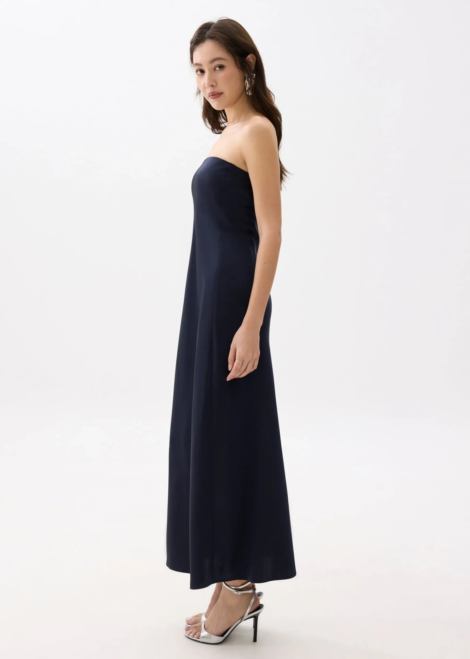 BraFree by LB Satin Tube Maxi Dress