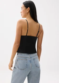 BraFree by LB Satin V-neck Camisole Top