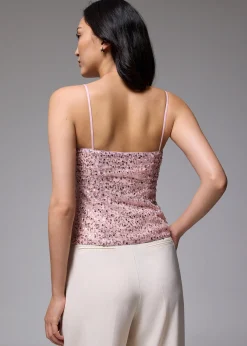 BraFree by LB Sequin V-neck Bustier Top