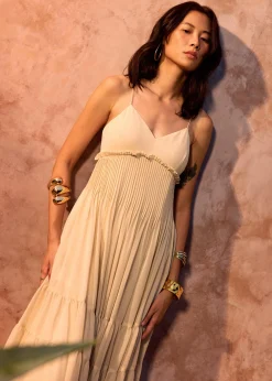 BraFree by LB Sheer Fit & Flare Floor Length Dress