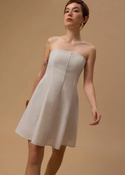 BraFree by LB Tube Fit & Flare Mini Dress in Garden City Blooms