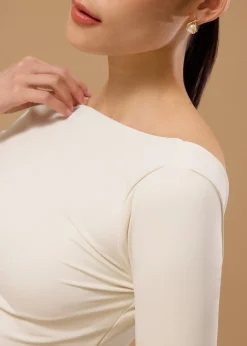 BraFree by LB Xinyi Jersey Boat Neck Fitted Tee