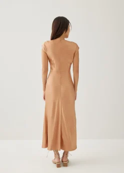 Brenda Satin Bias Cut Midaxi Dress