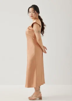 Brenda Satin Bias Cut Midaxi Dress