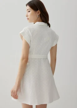 Britney Broderie Collar Shirt Dress