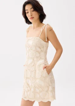 Broderie A-line Mini Dress