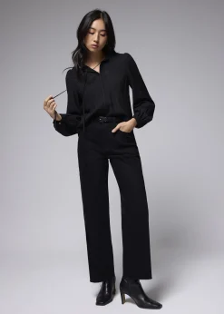 Broderie Ruffle Collar Blouse