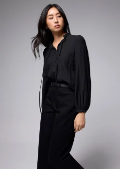 Broderie Ruffle Collar Blouse