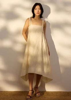 Broderie Trapeze Maxi Dress