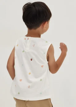 Brucie Unisex Jersey Tank Top in Tidal Daydream