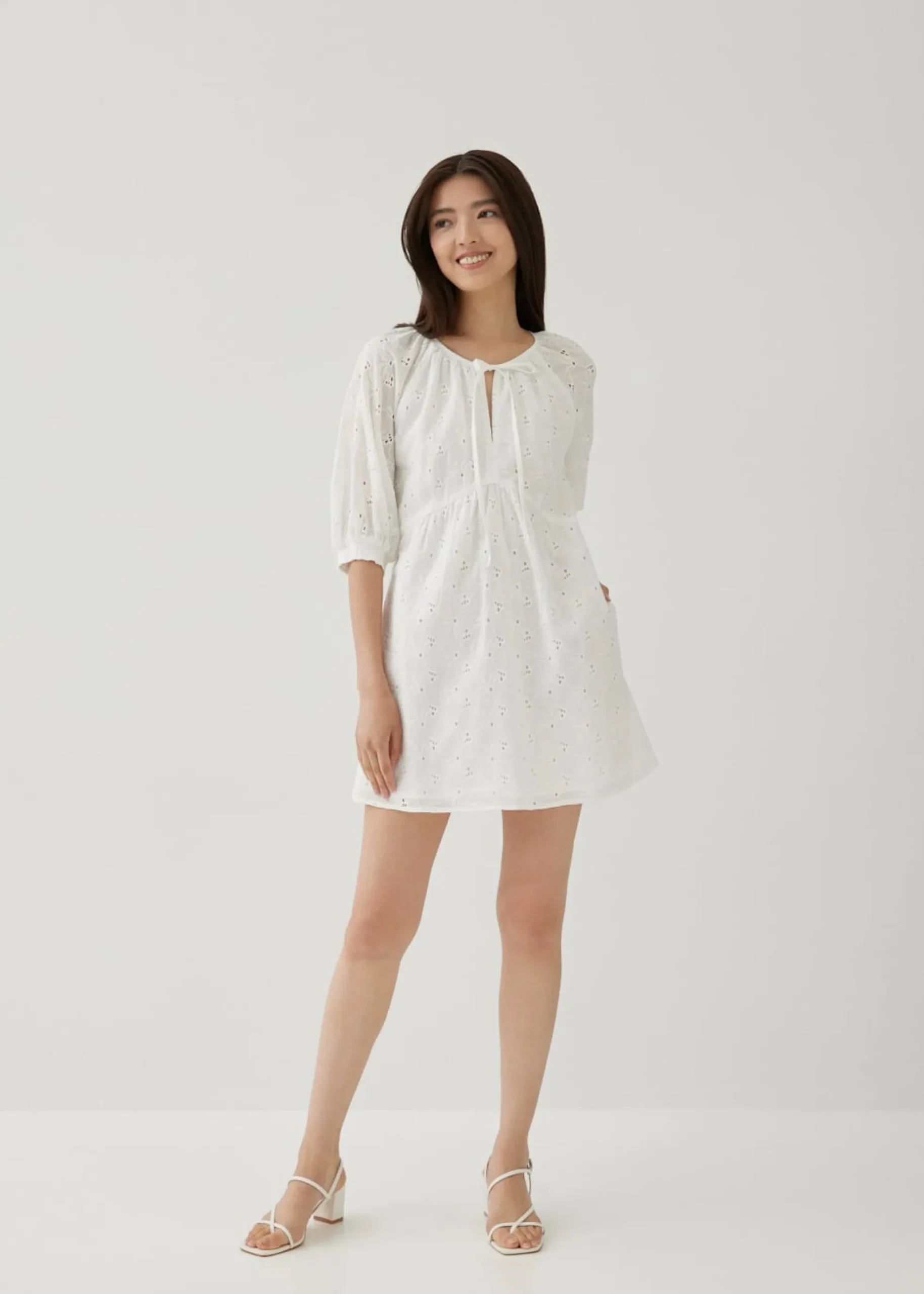 Brylee Broderie Babydoll Dress