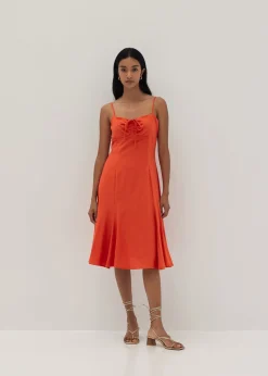 Brynn Fit & Flare Linen Dress