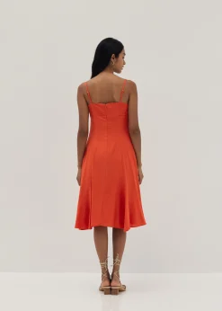 Brynn Fit & Flare Linen Dress