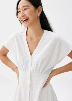 Button Down Fit & Flare Midaxi Dress
