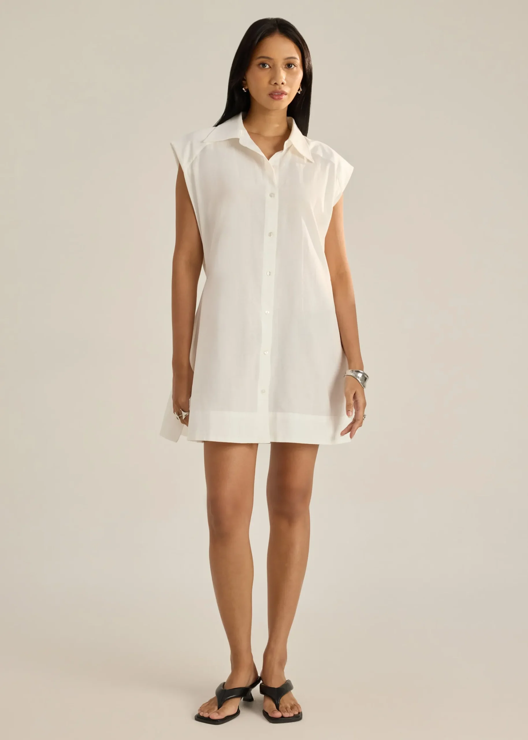 Button Down Mini Dress