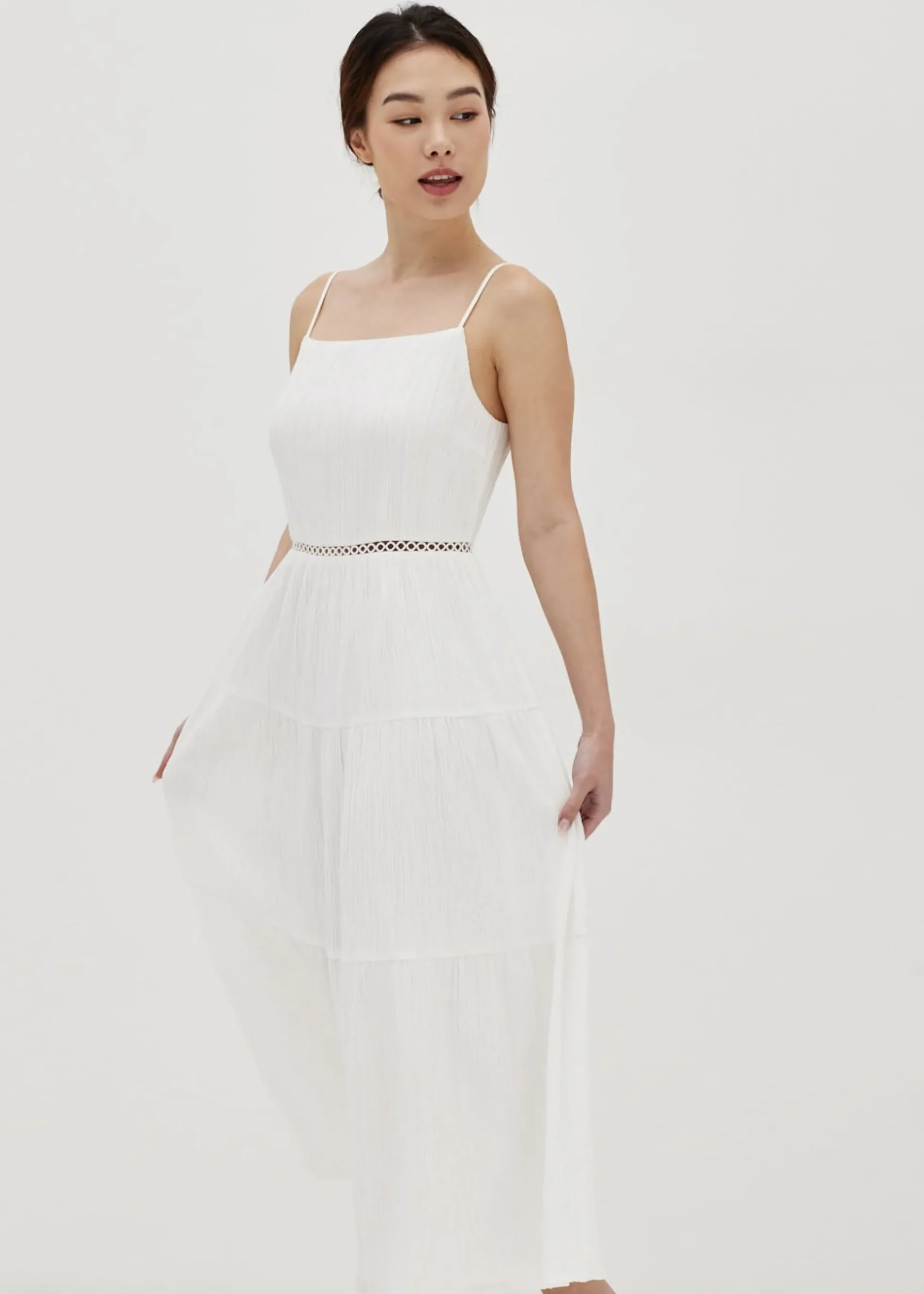 Carla Square Neck Lace Dress