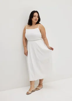 Carla Square Neck Lace Dress