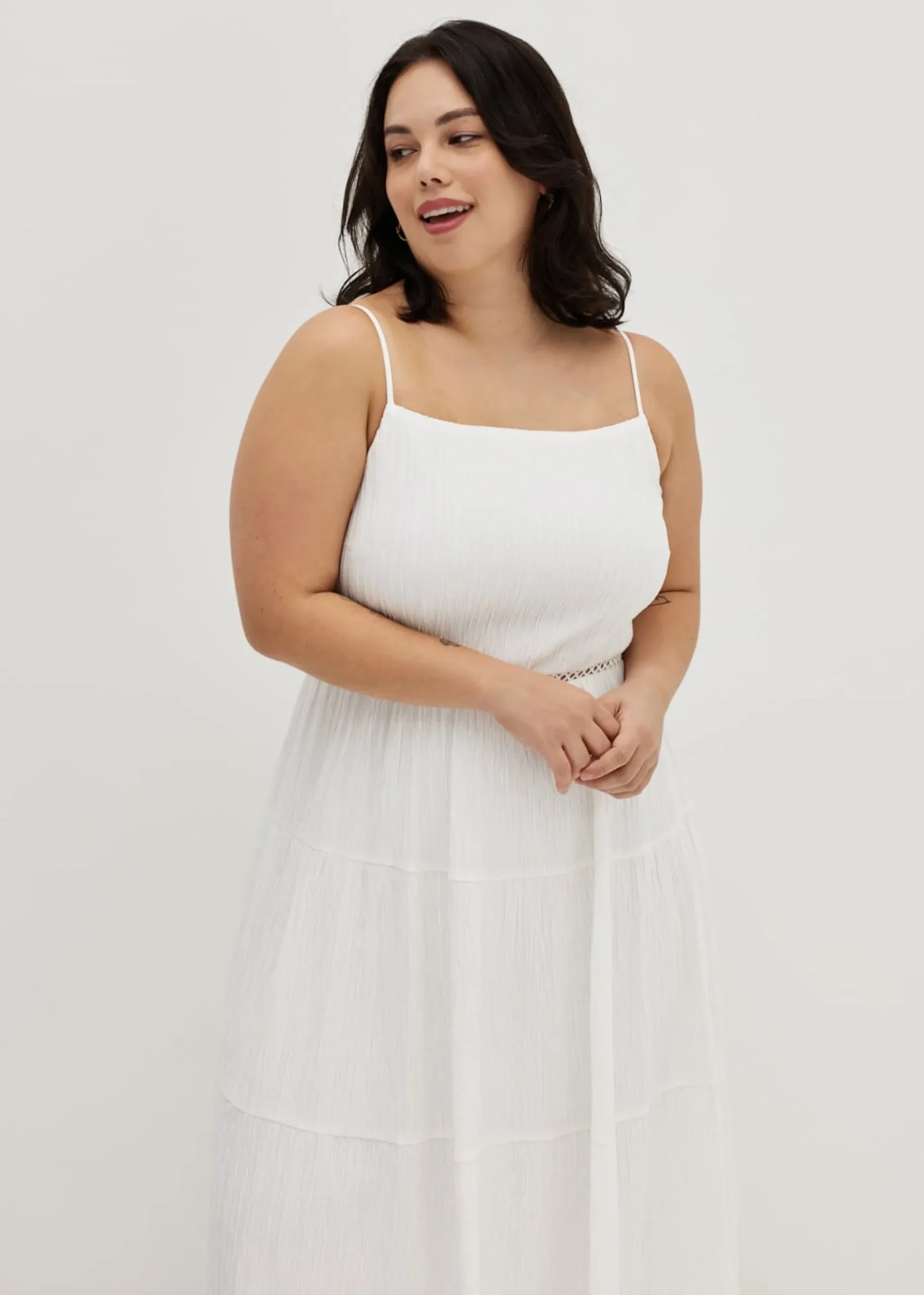 Carla Square Neck Lace Dress