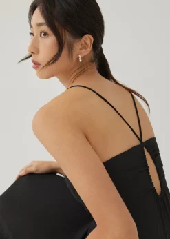 Carlotta Padded Ruched Midi Dress