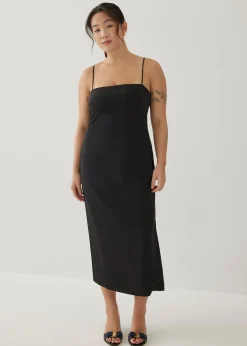 Carlotta Padded Ruched Midi Dress