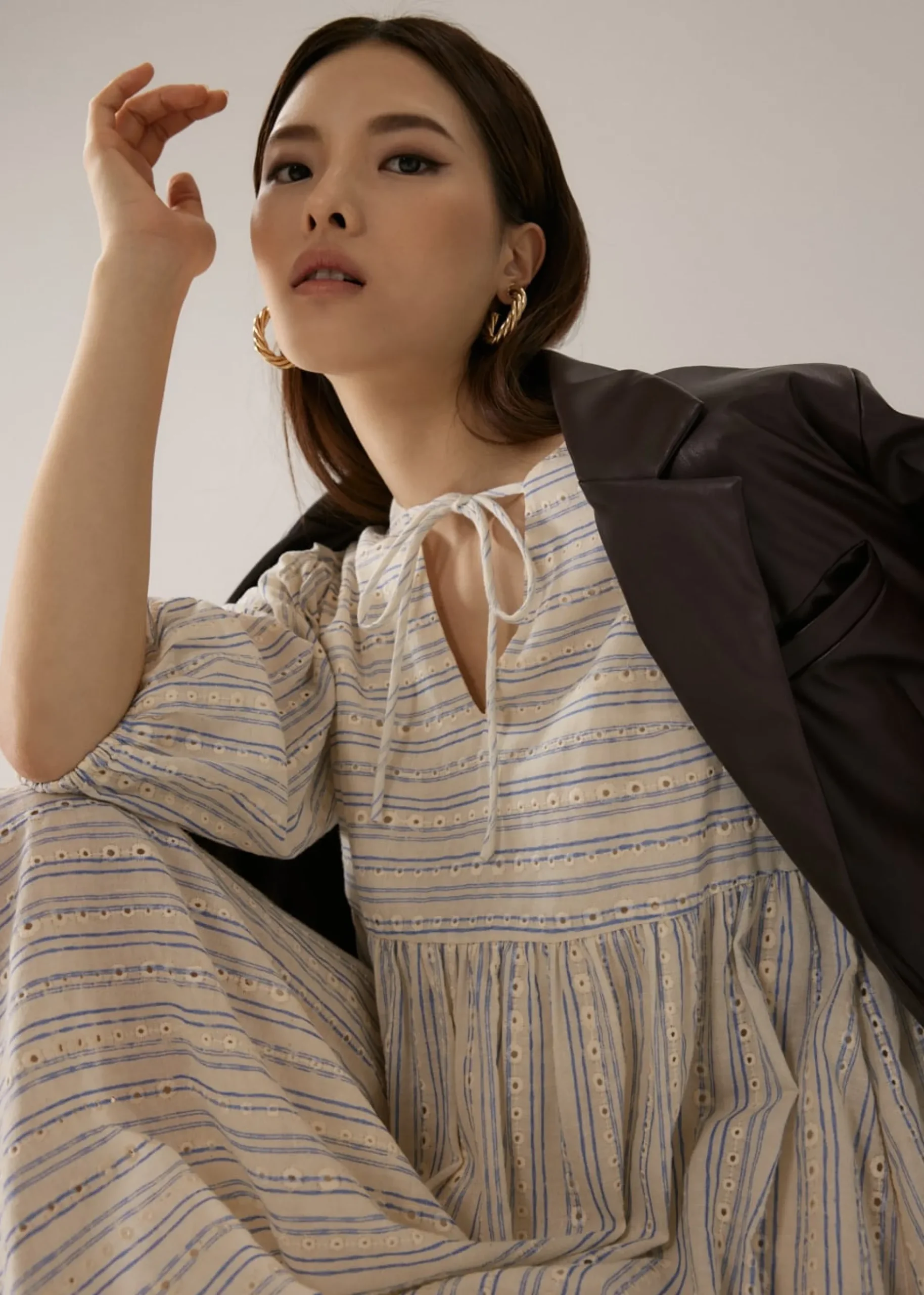 Catriona Striped Panel Dress