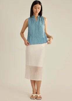 Celeste Crinkled Pleats Top