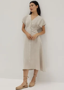 Chaira Linen Button Down Dress