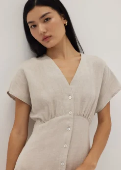 Chaira Linen Button Down Dress