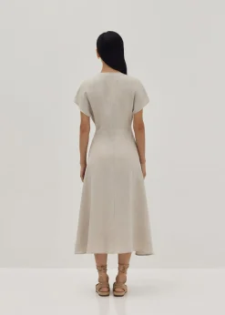 Chaira Linen Button Down Dress