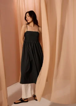 Chalita Pintuck Camisole Trapeze Midaxi Dress