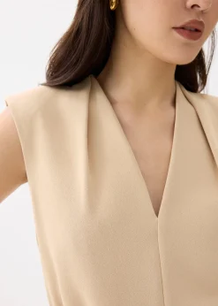Charlotte V-neck Column Midi Dress