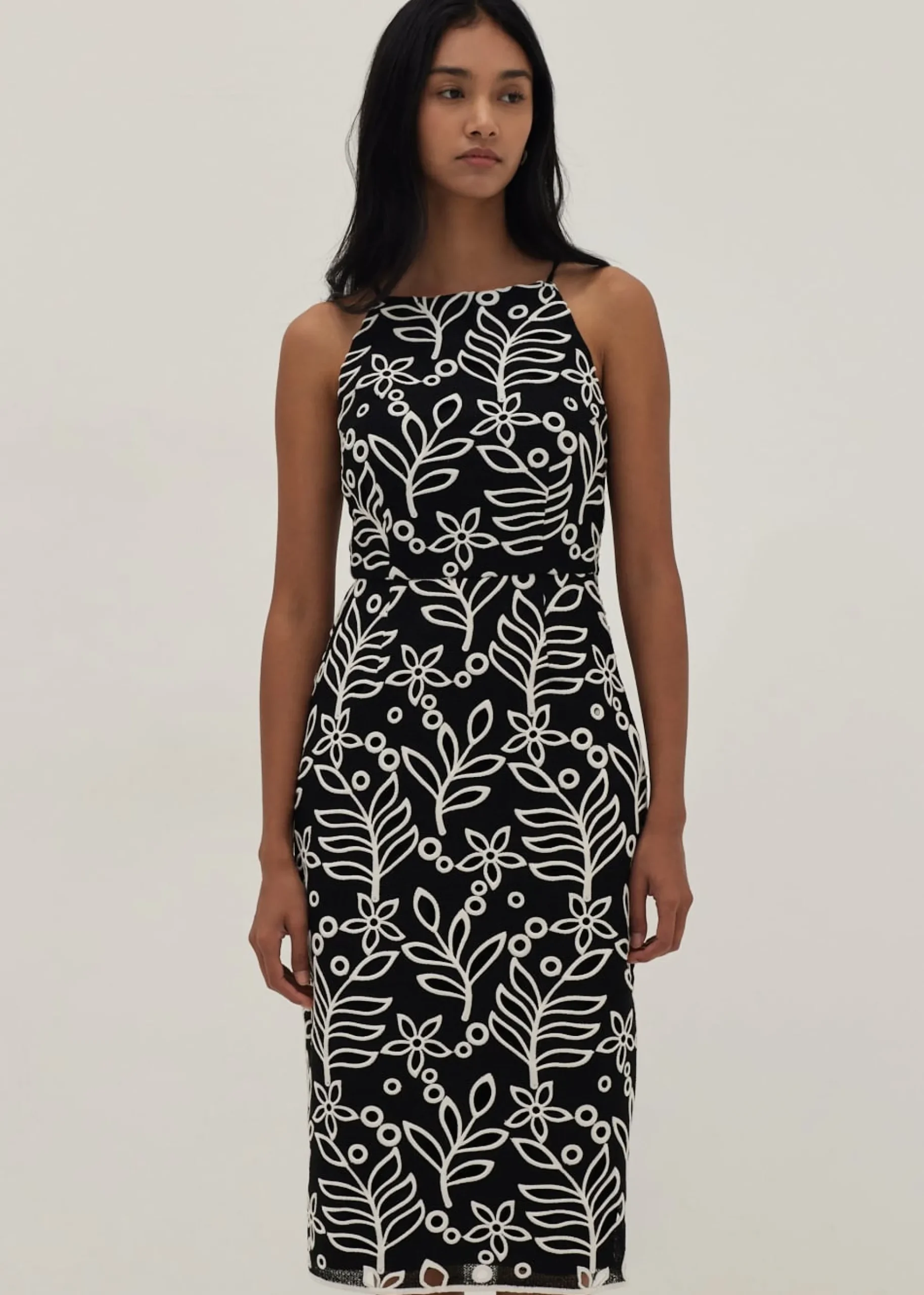Cherie Padded Contrast Lace Dress