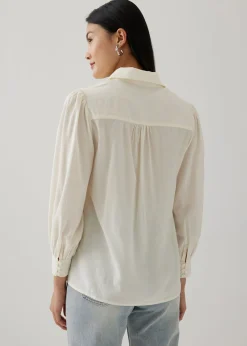 Chloe Rayon Puff Sleeve Shirt
