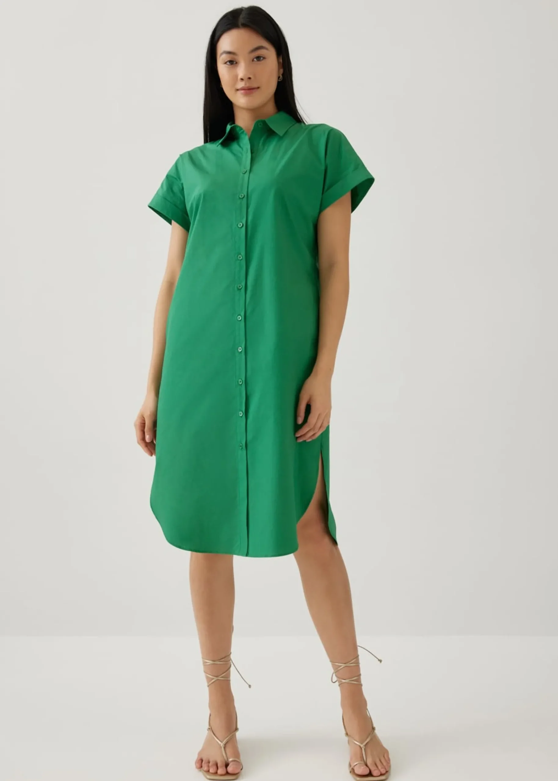 Clarita Poplin Shirt Dress