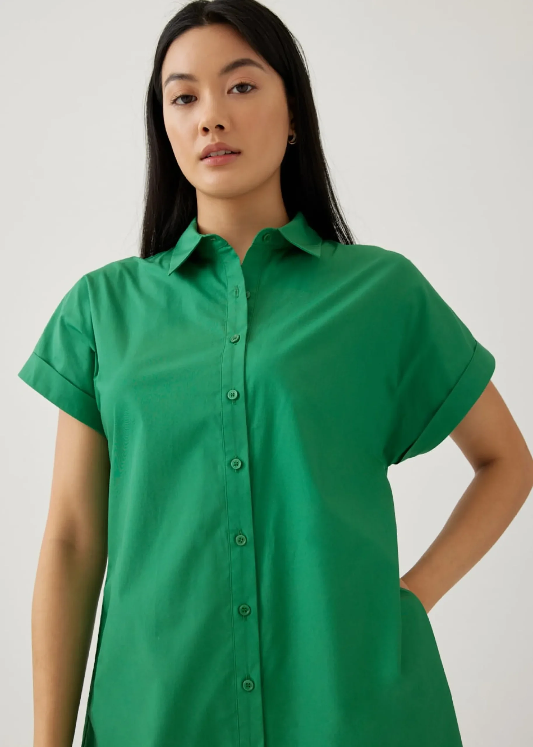 Clarita Poplin Shirt Dress