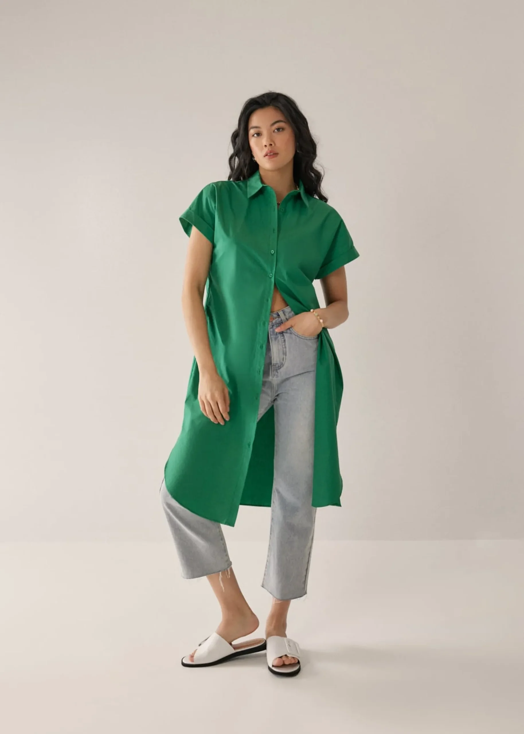 Clarita Poplin Shirt Dress