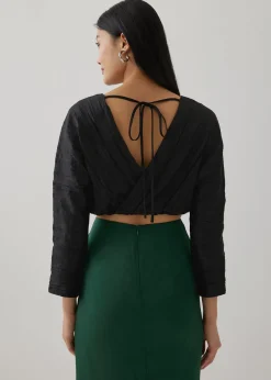 Coeli Elastic Crinkled Wrap Top