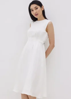 Colbie Pleat Button Dress