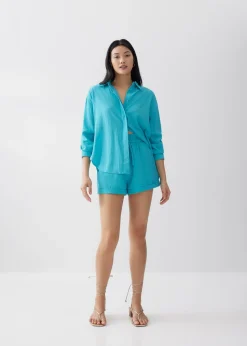 Coleen Drape Button Down Shirt