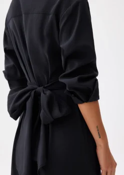 Collared Column Midi Dress