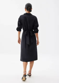Collared Column Midi Dress