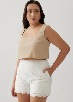 Constance Boxy Square Neck Crop Tank