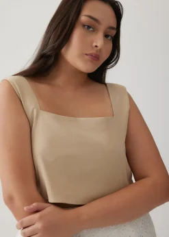 Constance Boxy Square Neck Crop Tank