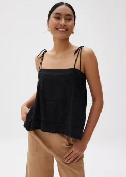 Cotton Lace Trim Camisole Top